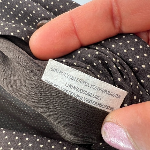 Emanuel Ungaro brown polka dot dress sleeveless maxi size 6/40 - Picture 4 of 11